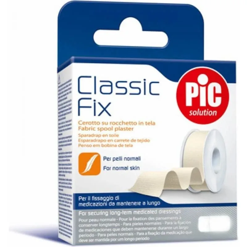 Plasture în rolă din pânză Classic Fix, cu decupaj de 1,25 cm x 5 m — preț și oferte