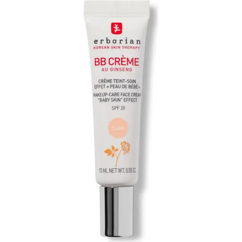 Erborian BB Cream cu ginseng – cremă colorată coreeană cu SPF 20, 15 ml – clair — preț și oferte