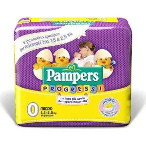 Pampers Progressi – 24 de scutece micro, mărimea 0