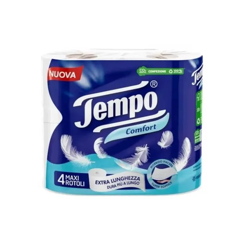 Tempo Comfort – 4 role mari de hârtie igienică — preț și oferte