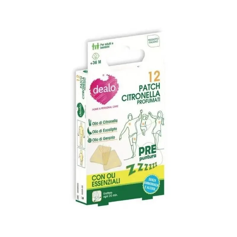 Dealo 12 plasturi anti-înțepături cu aromă de citronelă — preț și oferte
