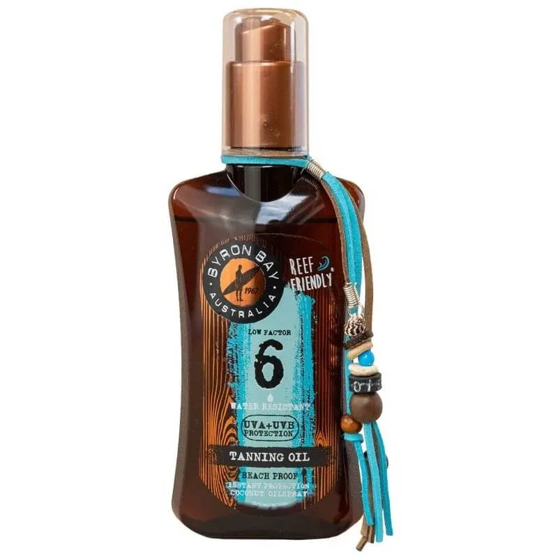 Byron Bay Cremă solară autobronzantă SPF 6, spray cu ulei de cocos, 200 ml — preț și oferte