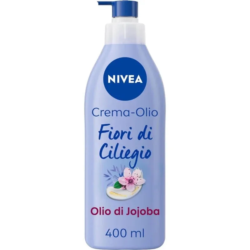 Nivea flori de cireș &amp; ulei de jojoba – cremă-ulei de corp pentru piele normală și uscată, 400 ml — preț și oferte