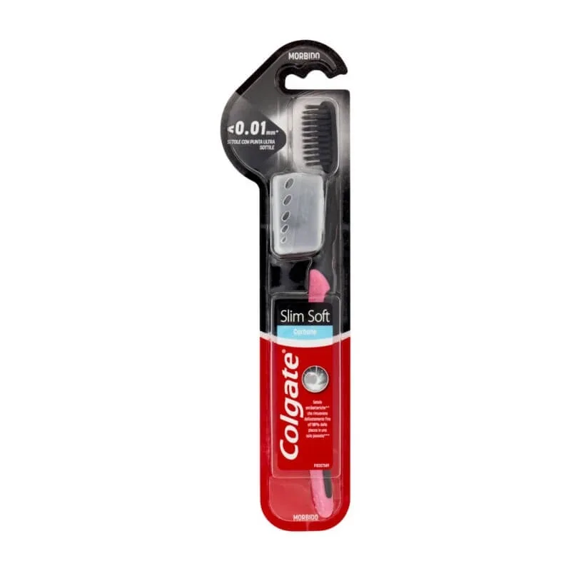 Colgate Slim soft carbone – periuță de dinți moale, cu peri subțiri și antibacterieni, cu cap flexibil — preț și oferte