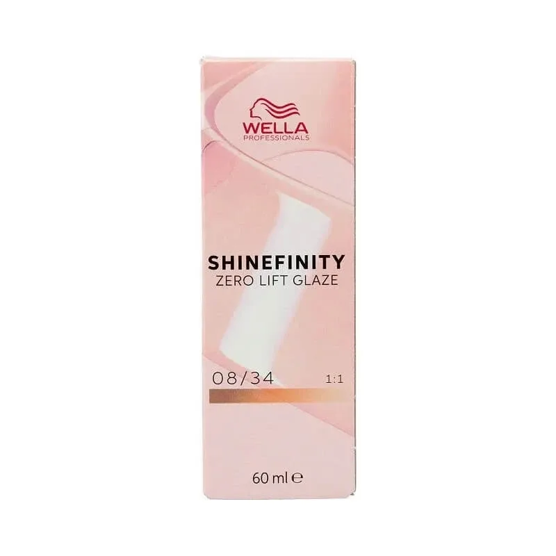 Wella Shinefinity zero lift glaze – vopsea de păr semipermanentă nr. 08/34 spicy ginger — preț și oferte