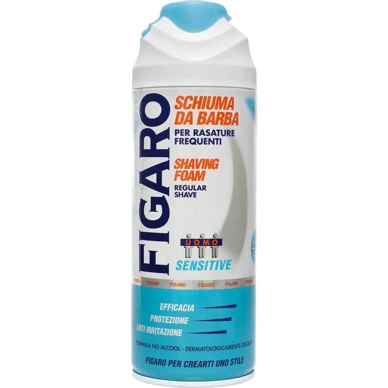 Figaro Spumă de ras pentru piele sensibilă, fără alcool, 400 ml — preț și oferte