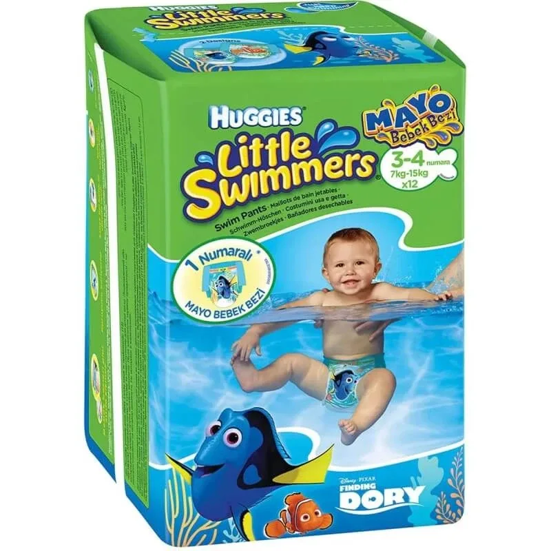 Huggies Little Swimmers – scutece-costum de baie, mărimea 3-4 (7-15 kg), pachet de 12 scutece — preț și oferte