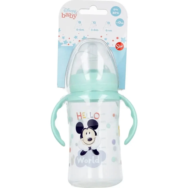 Stor Disney Baby Mickey Mouse – biberon cu mânere din silicon, 360 ml — preț și oferte