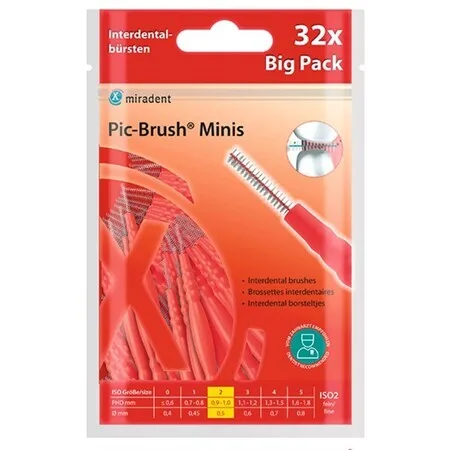 Periute interdentare PIC-BRUSH MINIS, Miradent | 32 buc — preț și oferte