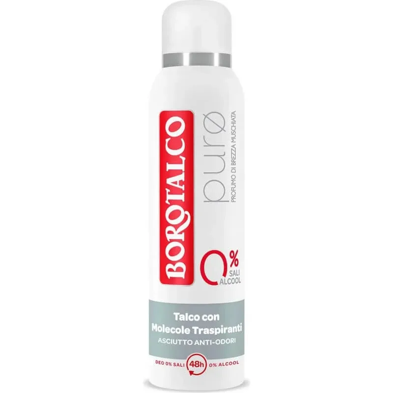 Talc pur cu parfum de briză moscată – deodorant cu efect de 48 de ore, spray, 150 ml BOROTALCO — preț și oferte