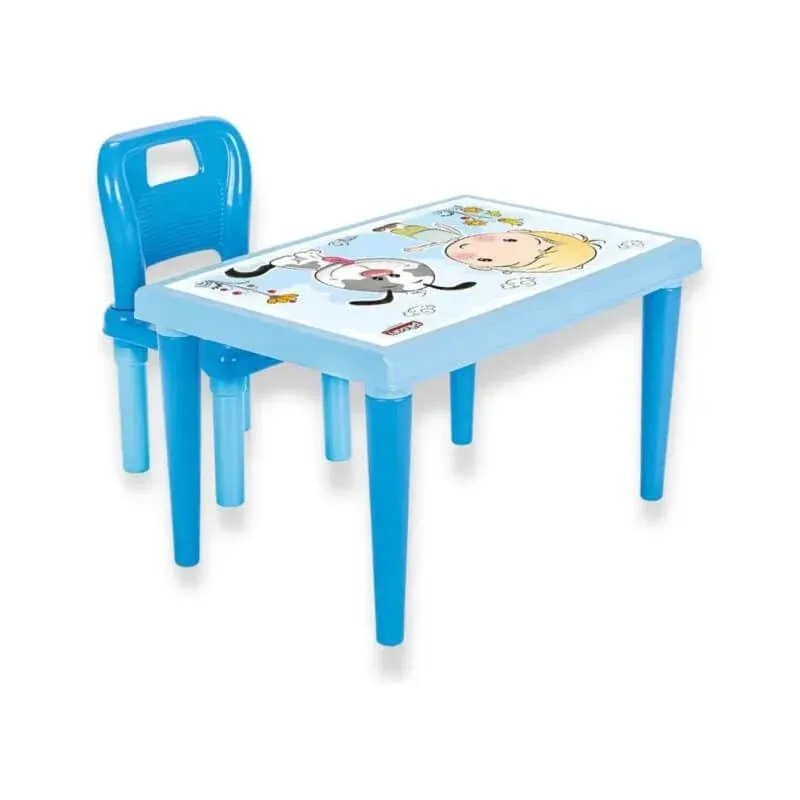 Pilsan Modern study table – masă de studiu cu scaun – albastru — preț și oferte