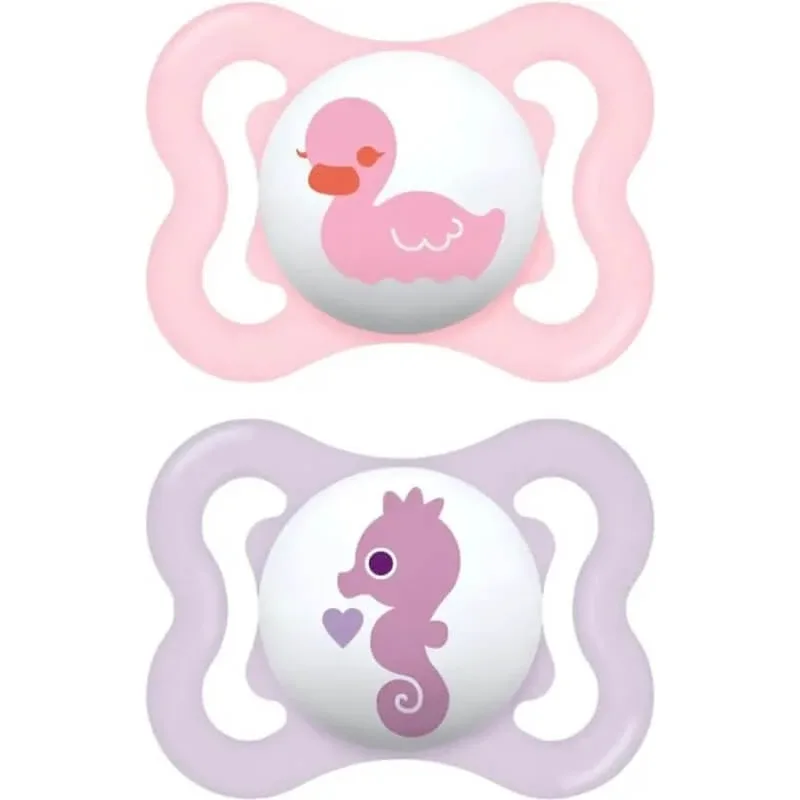 Mam Air 2-6m – set de 2 suzete din silicon – roz — preț și oferte