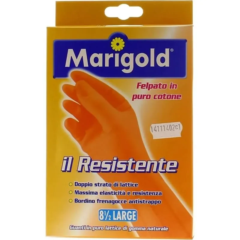Marigold Mănuși rezistente din latex, căptușite cu bumbac, pentru uz casnic, mărimea L — preț și oferte
