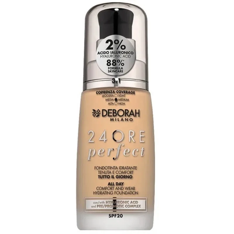 Deborah 24ore perfect SPF 20 – fond de ten fluid – nr. 3,1 light gold — preț și oferte