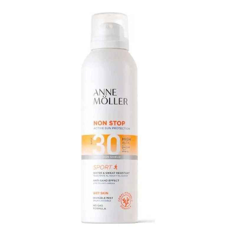 Anne Moller Cremă solară SPF 30, spray pentru corp invizibil, protecție non-stop de nivel ridicat, 150 ml — preț și oferte
