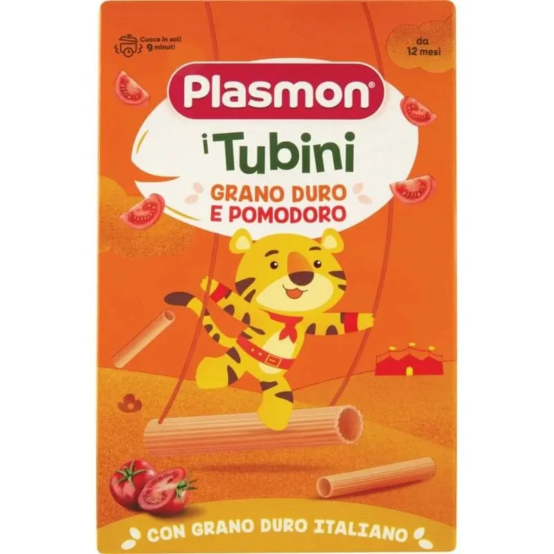 Plasmon i tubini – paste din grâu dur și roșii pentru copii, 250 g — preț și oferte
