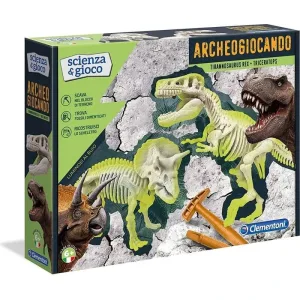 Clementoni Știință și joc – Archeogiocando: T-Rex și Triceratops