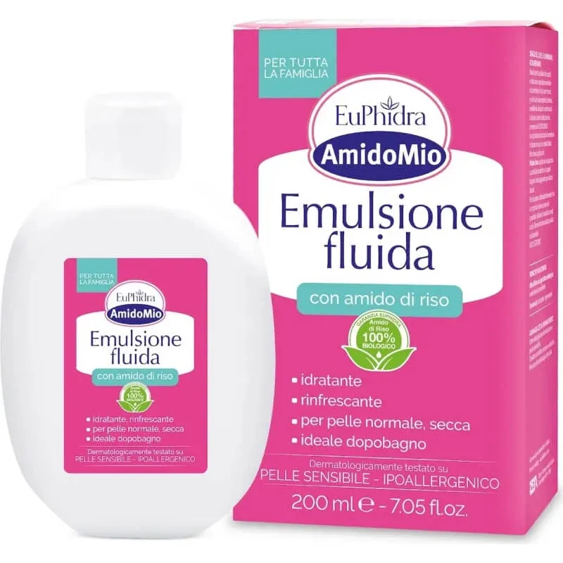 Euphidra Amidomio – emulsie fluidă cu amidon de orez, 200 ml — preț și oferte