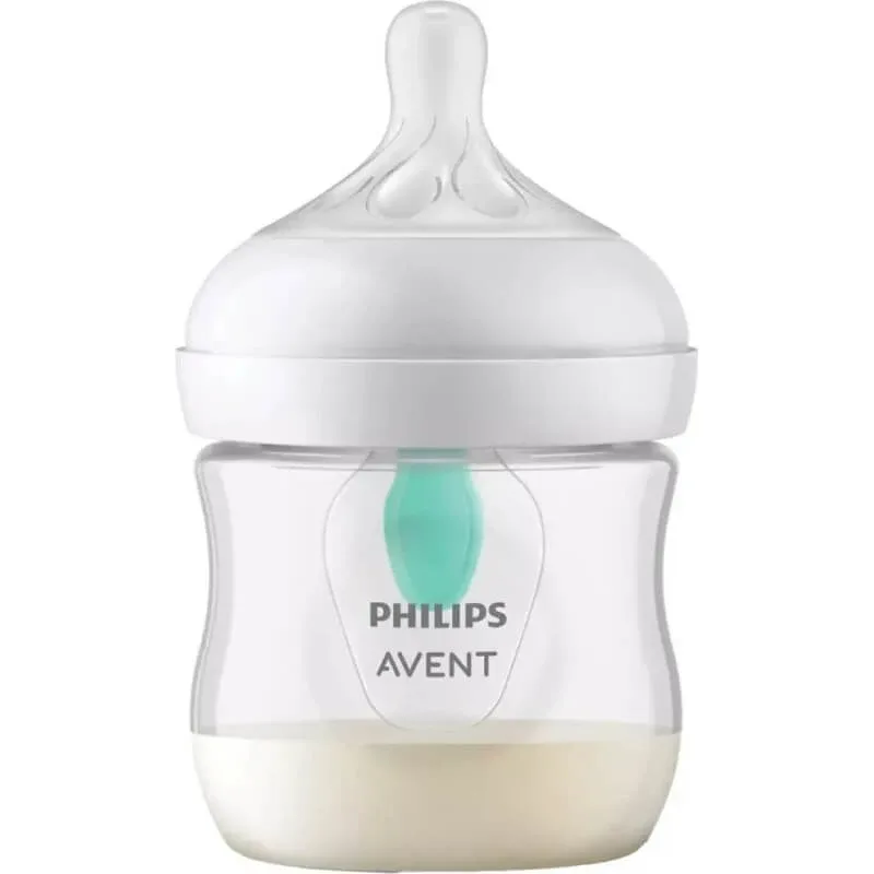 Avent Natural Response – biberon cu supapă AirFree de 125 ml, debitul 2 – transparent — preț și oferte