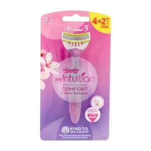 Wilkinson My intuition xtreme3 comfort cherry blossom – aparat de ras cu 3 lame flexibile – pachet de 4+2 aparate de ras
