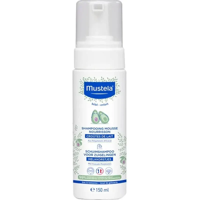 Mustela șampon sub formă de spumă pentru părul extrem de delicat al nou-născuților, 150 ml — preț și oferte