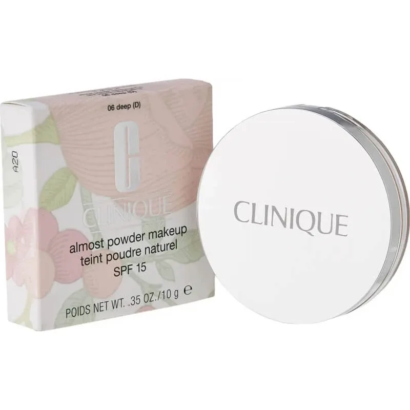 Clinique Almost Powder Makeup SPF 15 – fond de ten compact – nr. 06 Deep — preț și oferte