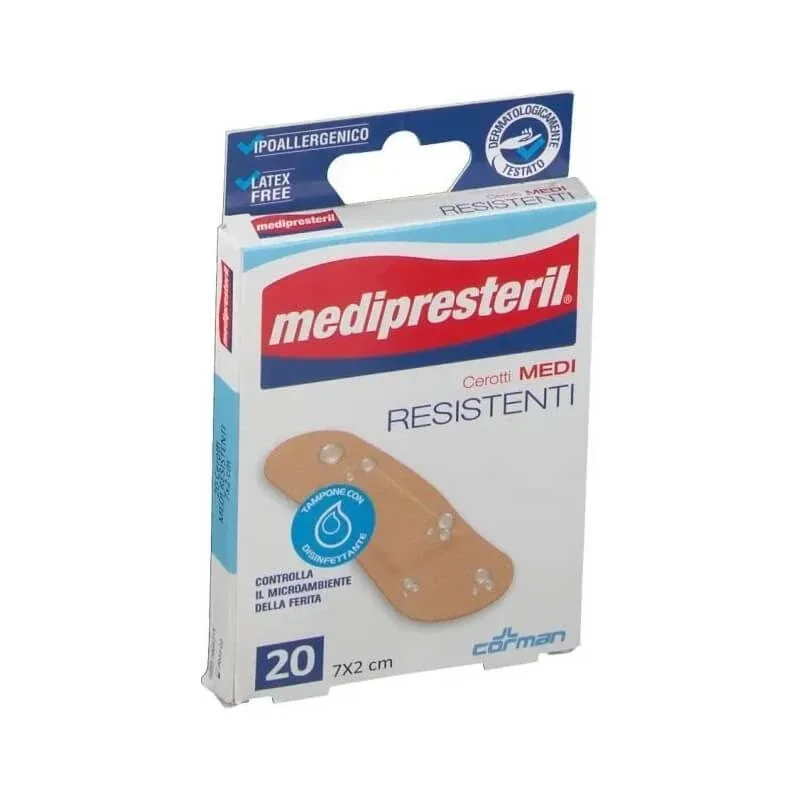 Medipresteril – plasturi de rezistență medie – 20 de plasturi de 7 x 2 cm — preț și oferte