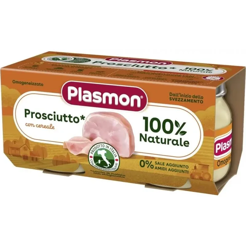 Plasmon, șuncă fiartă omogenizată – 4 borcane de 80 g — preț și oferte