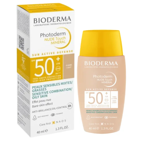 PHOTODERM NUDE TOUCH MINERAL CLAIRE SPF50+ 40ML LAB.DERM.BIODERMA — preț și oferte