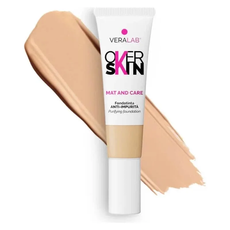 Veralab Overskin mat and care – fond de ten anti-imperfecțiuni nr. 5.5 caramel — preț și oferte