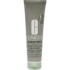 Clinique All About Clean 2 în 1 mască cu cărbune + exfoliant – mască purificatoare pentru față 100 ml