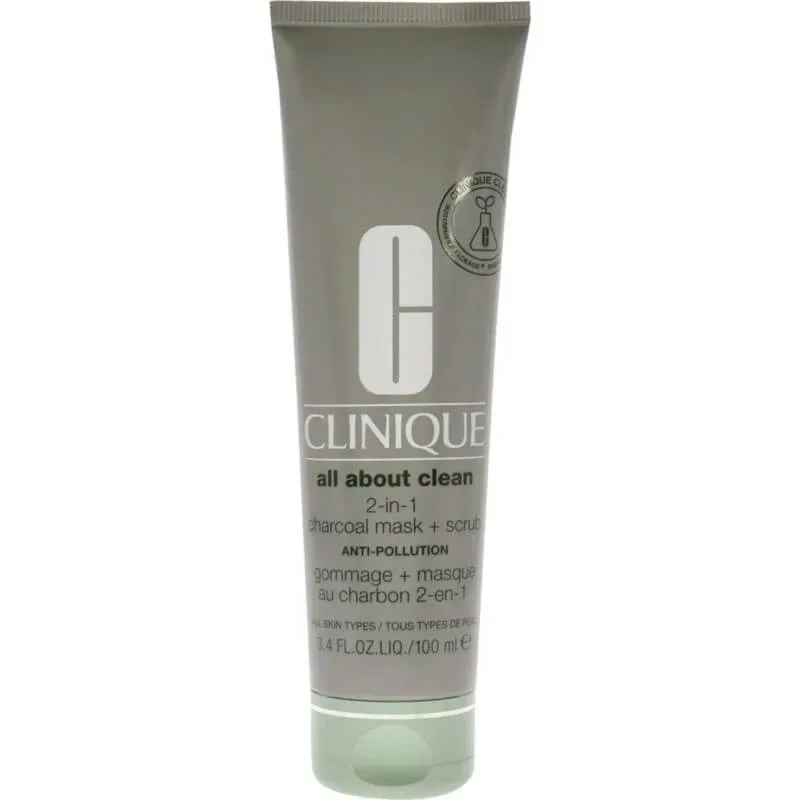 Clinique All About Clean 2 în 1 mască cu cărbune + exfoliant – mască purificatoare pentru față 100 ml — preț și oferte