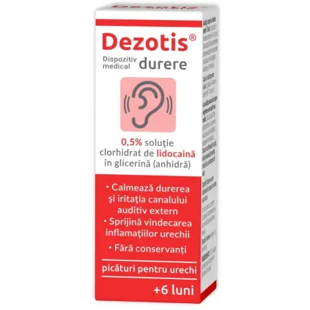 Picaturi auriculare Dezotis durere, Zdrovit | 7 g NP PHARMA — preț și oferte