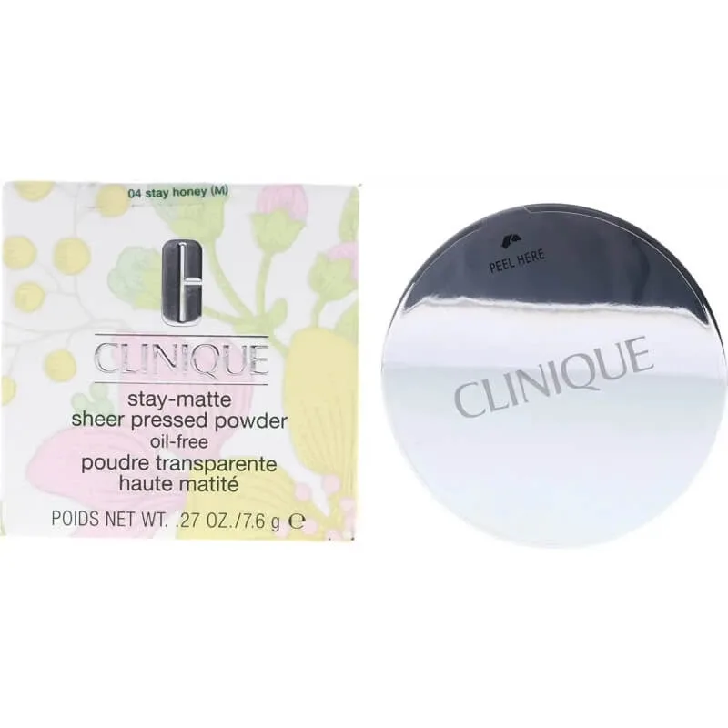 Clinique Stay-Matte Sheer Pressed Powder Oil-Free – pudră compactă nr. 04 Stay Honey — preț și oferte