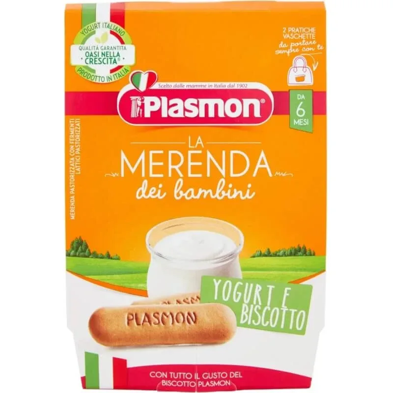 Plasmon – gustarea copiilor: biscuiți și iaurt 2x120 g — preț și oferte