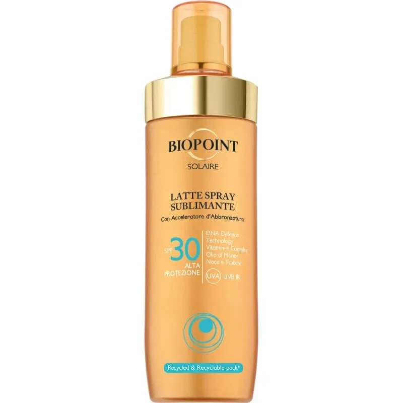 Biopoint Cremă solară SPF 30, spray cu textură de lapte, cu efect de sublimație, protecție ridicată, 250 ml — preț și oferte