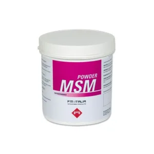 Fm Italia Msm powder – furaj complementar pentru menținerea sănătății articulațiilor, tendoanelor și mușchilor, 600 g