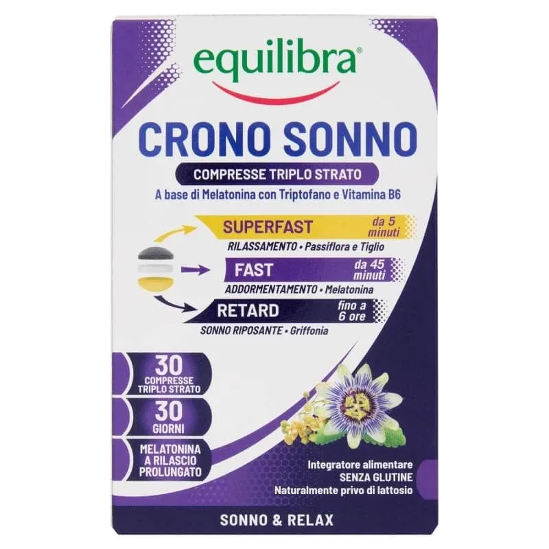 Equilibra crono sonno 30 comprimate – supliment alimentar pentru somn și relaxare — preț și oferte