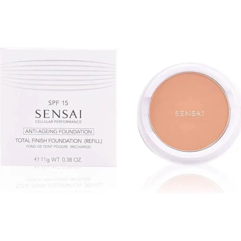 Kanebo Sensai Total Finish Foundation SPF 15 – fond de ten pudră – rezerve nr. TF 23 Almond Beige — preț și oferte