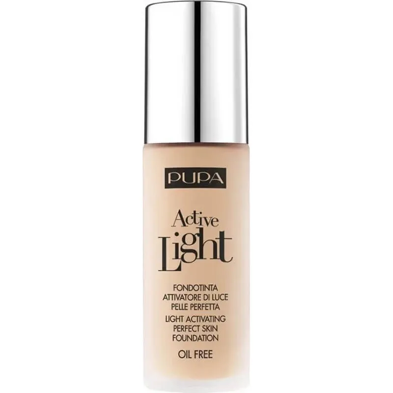 Pupa Active Light – fond de ten SPF 10, fără ulei, pentru un ten perfect – nr. 011 — preț și oferte