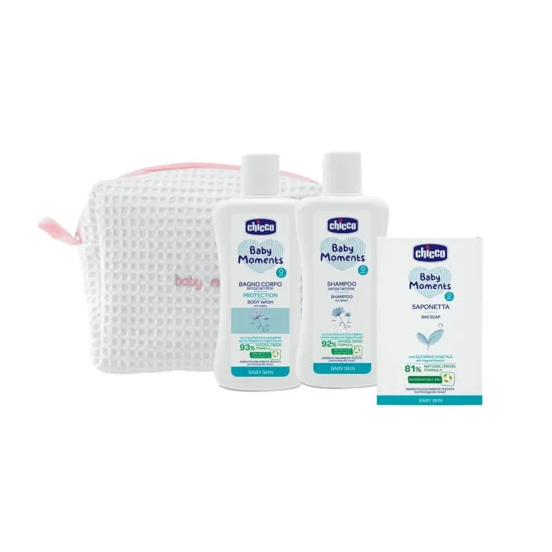 Chicco Baby Moments Beauty Zip roz – set pentru igiena bebelușilor — preț și oferte