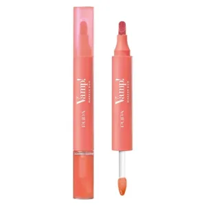 Pupa vamp! marker duo – marker pentru buze și luciu de buze pe bază de ulei nr. 008 orange sorbet