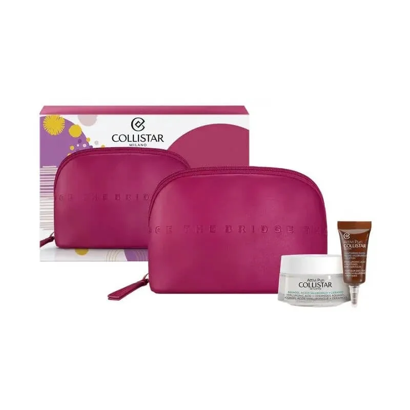 Set Collistar „Active Pure” – cremă hidratantă 50 ml + ser pentru zona ochilor 5 ml + trusă de cosmetice „The Bridge” — preț și oferte