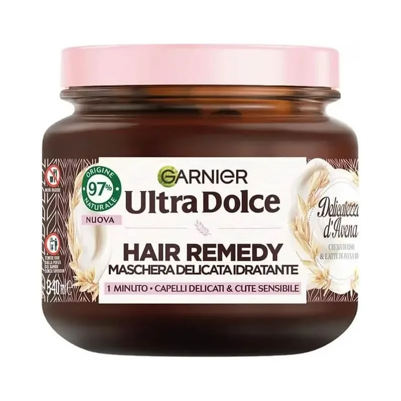 Garnier Ultra Doux Hair Remedy Delicatezza d'avena - mască hidratantă pentru părul sensibil, 340 ml — preț și oferte