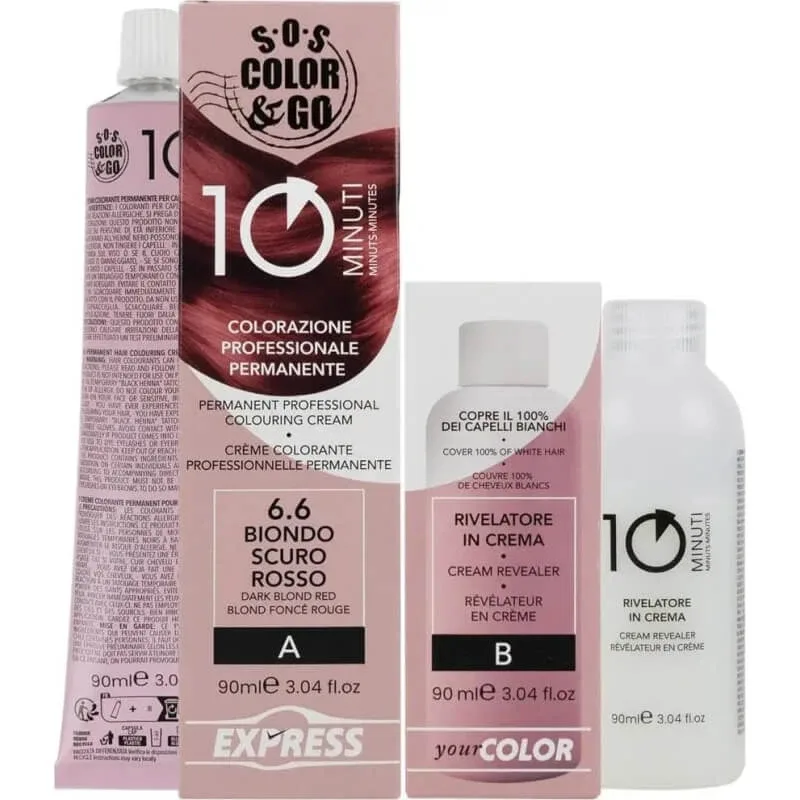 Alama Sos color&amp;go – vopsire permanentă nr. 6.6 blond închis cu nuanțe de roșu — preț și oferte