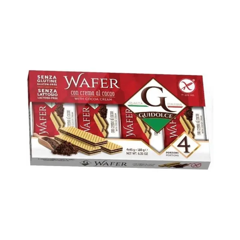 Guidolce Wafer cu cremă de cacao fără gluten 4x45g — preț și oferte