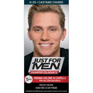 Just for men Șampon colorant – redă culoarea părului h25 castaniu deschis 30 ml