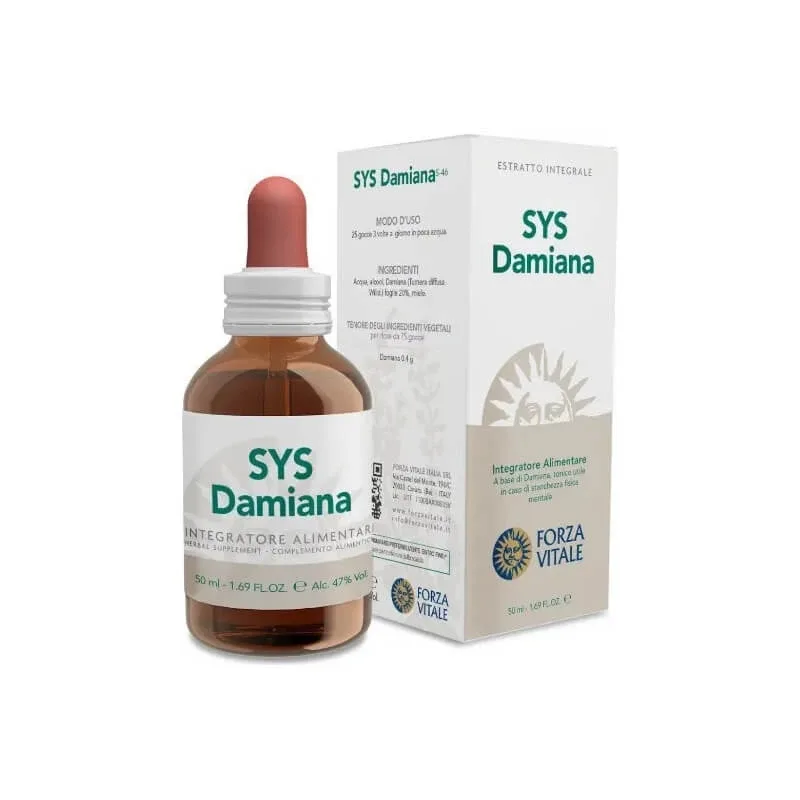 Sys Damiana 50 ml – supliment pentru tonusul psihofizic — preț și oferte