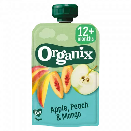 Piure ecologic BIO din Mar, Piersica si Mango 12+ luni, Organix | 100 g ORGANIX BRANDS — preț și oferte