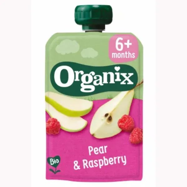 Piure ecologic Bio din Pere si Zmeura 6+ luni, Organix | 100 g ORGANIX BRANDS — preț și oferte